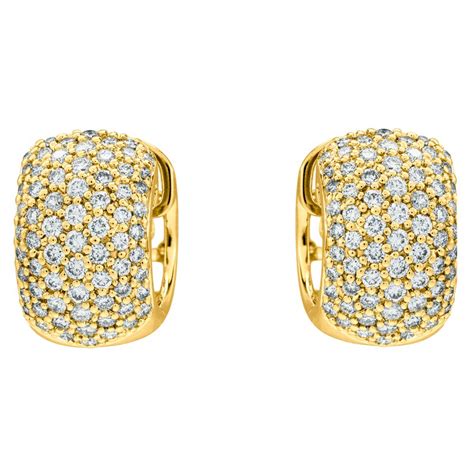 Pave Diamond Huggie Earrings - Gail Jewelers