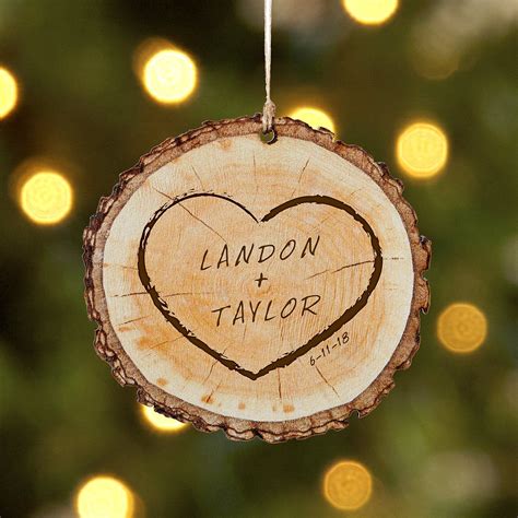 The Cutest Personalized Gifts for Couples | Wood christmas ornaments ...