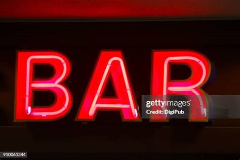 Red Neon Sign Bar Exterior Photos and Premium High Res Pictures - Getty ...