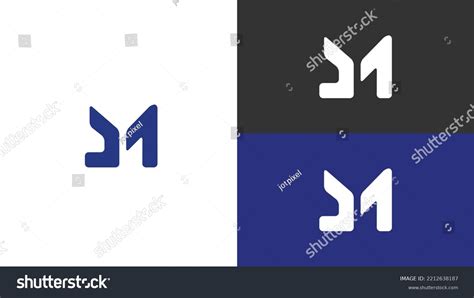 Monogram Logo Design Dm Logomark Logotype Stock Vector (Royalty Free ...