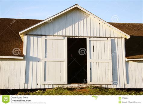 White barn doors stock photo. Image of wood, sliding, door - 7736084