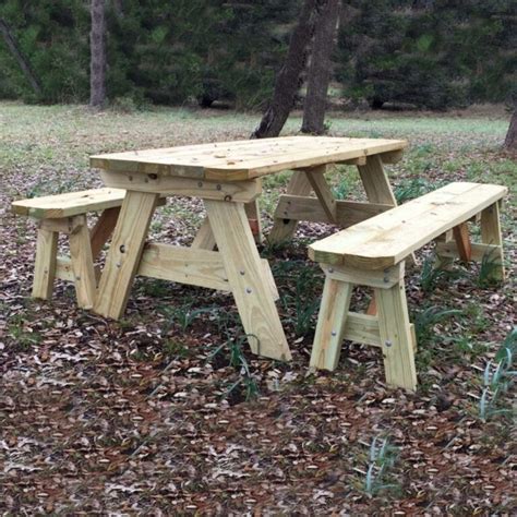 Picnic Table With Detached Benches Plans | Wilker Do's