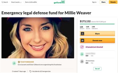 millie-weaver-gofundme-legal-fund-august-arrest-infowars-reporter-donations-lawyer-attorney-fee ...