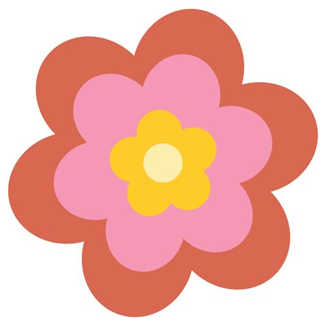 Groovy retro flower 13666396 PNG