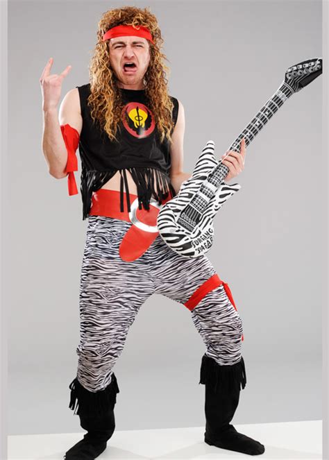 Mens 80s Heavy Metal Rock Star Costume