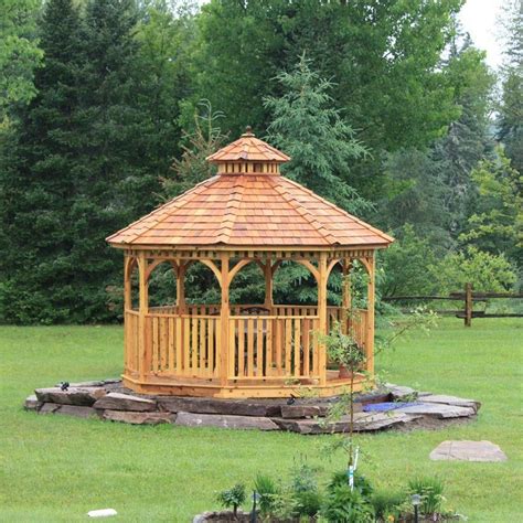 Outdoor Living Today 12 ft. Octagon Bayside Panelized Gazebo Bayside12 - The Home Depot | Gazebo ...