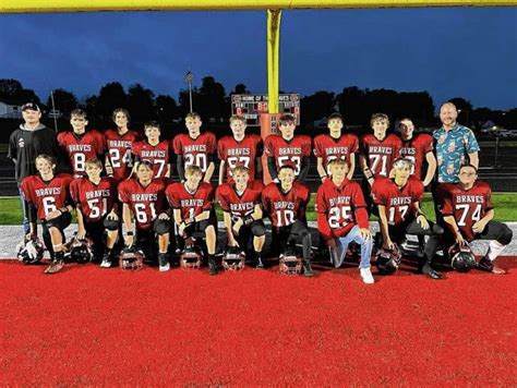 Braves middle school football makes history in 2023 - Seymour Tribune