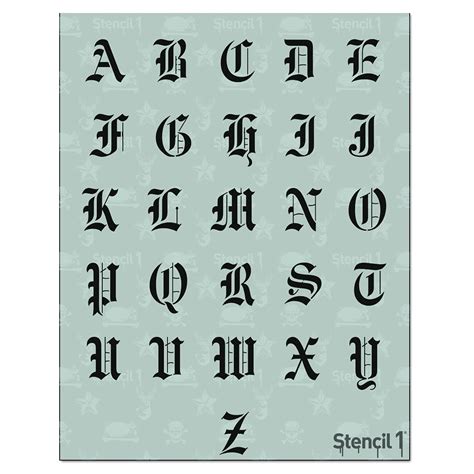 Buy Stencil1 Letter Stencils 1" - Old English Calligraphy Letters ...