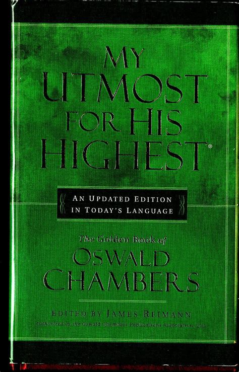 My Utmost For His Highest By Oswald Chambers | Oswald chambers, Book cover, Books