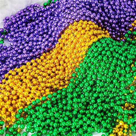 Snapklik.com : 144 Pcs Mardi Gras Beads Bulk, 33 Inch 7mm Assorted ...