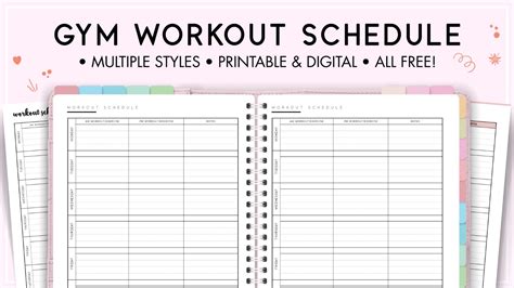 FREE 6 Day Gym Workout Schedule PDF - World of Printables