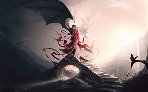 Angel And Devil Wallpapers - Top Free Angel And Devil Backgrounds - WallpaperAccess