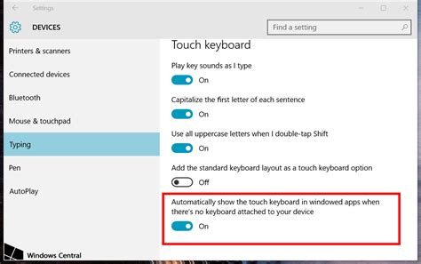 windows 10 - don't see keyboard in tablet mode on surface book - Super User
