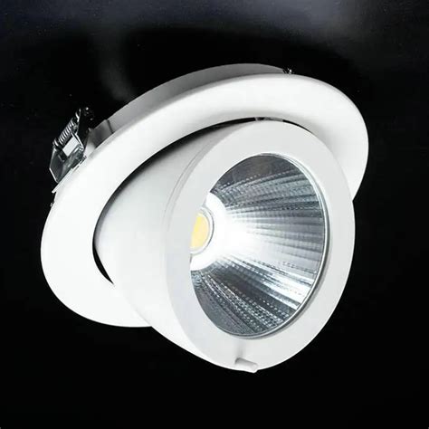 360 degree rotation 15W COB LED Downlight dimmable recessed ceiling lamps 60 beam angle AC110V ...