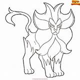 Pokemon Pyroar Coloring Pages sketch template