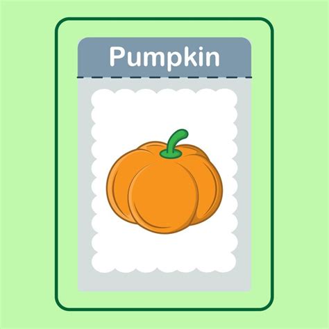 Premium Vector | Flashcard Pumpkin