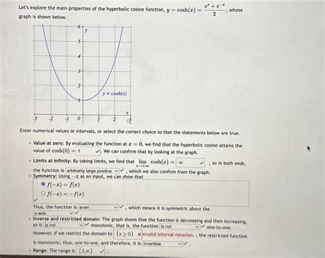 Solved Let's explore the main properties of the hyperbolic | Chegg.com