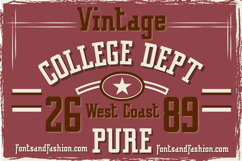 Download Vintage College Dept Pure Font for FREE - Font Studio