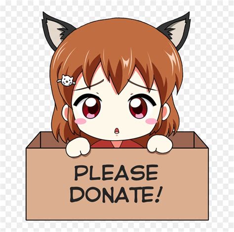 Here We Have A Anime Girl In A Box Asking For Donations, - Please ...