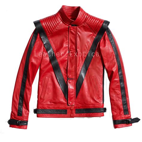 Michael Jackson Thriller Style Red Leather Jacket – Leatherexotica