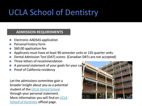 Top dental schools - admission requirements