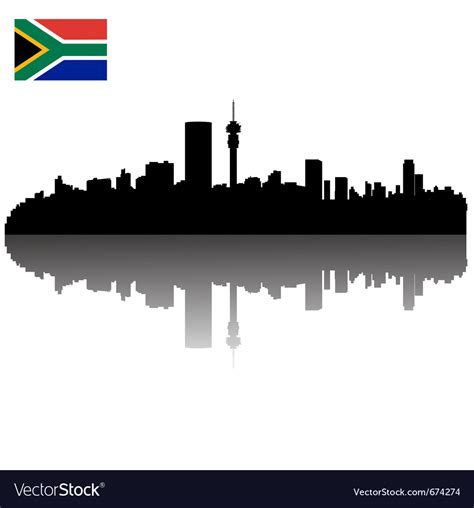 Johannesburg silhouette skyline Royalty Free Vector Image