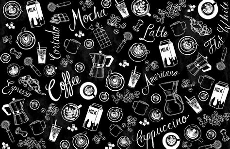 Black & White Coffee Cup Pattern Wallpaper | Hovia | Fondo de pantalla blanco y negro, Diseño ...