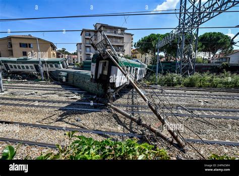 Claudio Furlan - LaPresse 19 August 2020 Carnate (Italy) news Trenord train derailment at ...