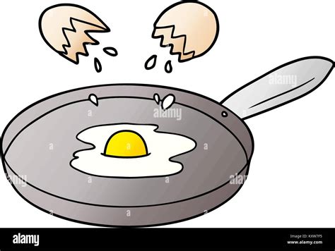 cartoon pan frying egg Stock Vector Image & Art - Alamy