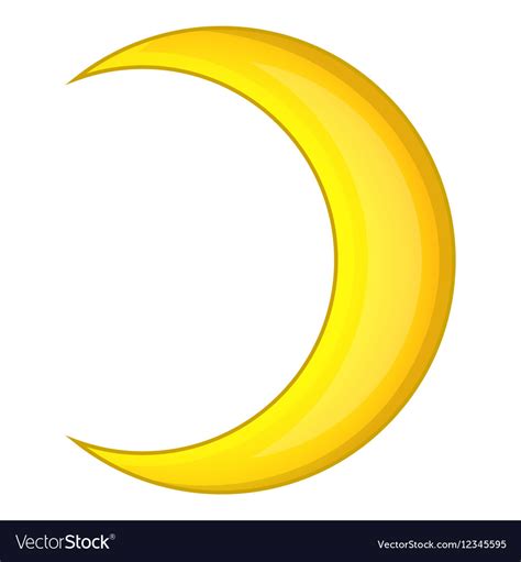 Crescent moon icon cartoon style Royalty Free Vector Image