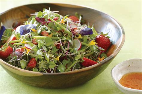 Microgreens with Strawberry-Lime Vinaigrette Recipe | Recipe ...