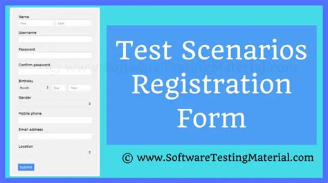 Test Scenarios Registration Form [Write Test Cases of Signup Form]