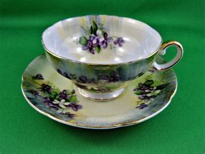 Tea Cup - UCAGCO Japan - Purple and White Floral - Fine Bone China Tea – Sold Outright