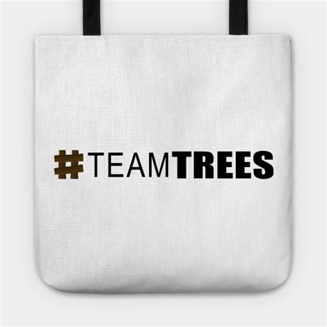 MrBeast Hashtag Team Trees Black Tote - MrBeast Shop