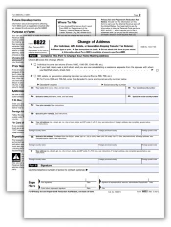 IRS Tax Form 8822 📝 Get IRS Form 8822 2023: Printable PDF and Instructions