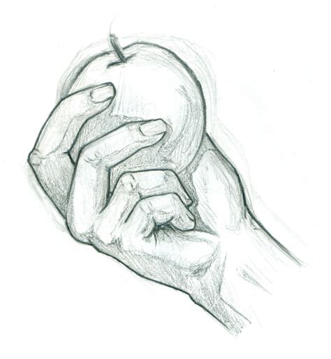 hand holding apple by Eyad-mangafreak on DeviantArt