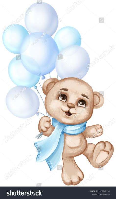 Teddy Bear Clipart Baby Boy Cute Stock Illustration 1975349234 | Shutterstock