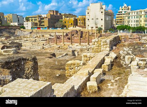 The ruins of the ancient Roman architecture in Alexandria, Egypt Stock Photo - Alamy