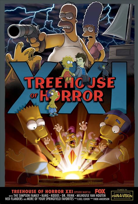 The Simpsons - Treehouse of Horror XXI. Promotional artwork, 2010. | Simpsons treehouse of ...