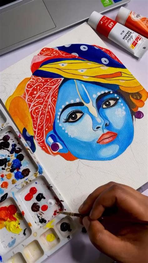 Hare Krishna ️ | Krishna painting, Portrait drawing, Drawings