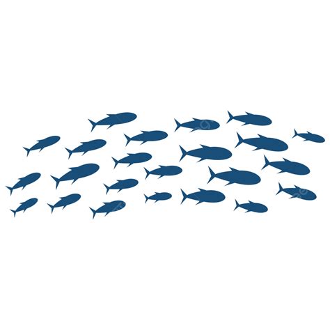 Fish Group Cartoon Silhouette, Fish Clipart, Cartoon Clipart, Group Clipart PNG and Vector with ...