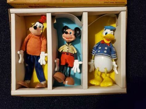 Vintage Mickey Mouse, Goofy & Donald Figures Walt Disney Bendable Toys by MARX | #3938090378