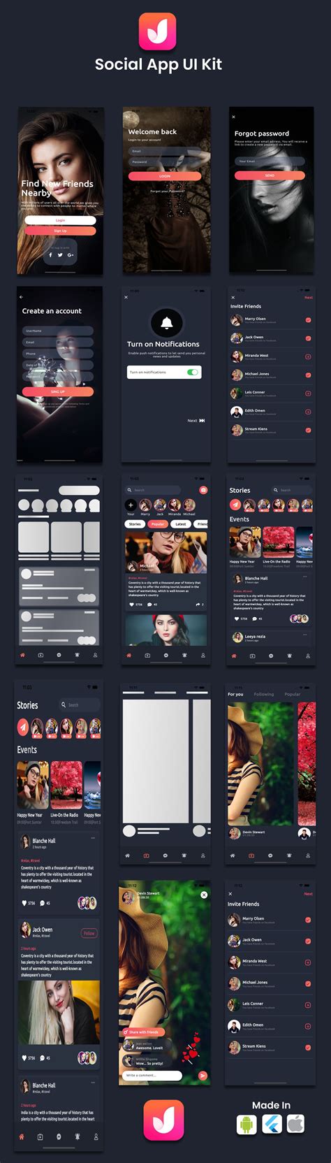 Social App Android App Template + iOS App Template | - code.market