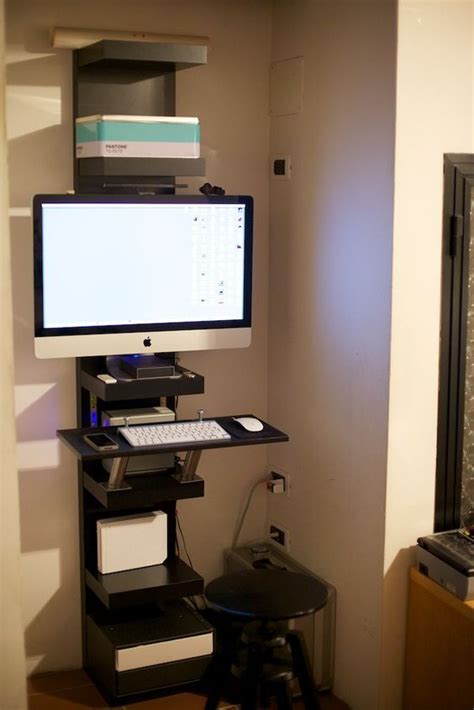 IKEA Dalfred stoo for a home office corner | Ikea hackers, Desk, Imac desk