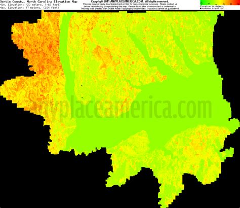 Free Bertie County, North Carolina Topo Maps & Elevations