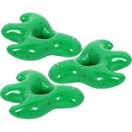 Inflatable Drink Holder 3 Pack Drink Pool Floats Cup Holders for Summer Pool Party，cactus ...