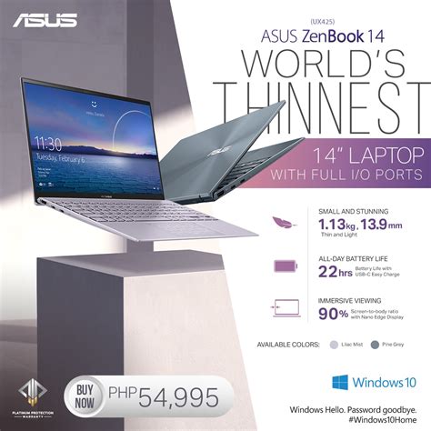 All-New ASUS ZenBook 14 (UX425) Pine Grey & Lilac Mist Now Available ...