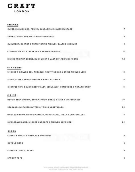 Craft London Menu, Menu for Craft London, North Greenwich, London - Zomato UK