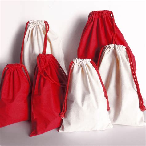 Red Cotton Drawstring Bags, Wholesale Drawstring Bags