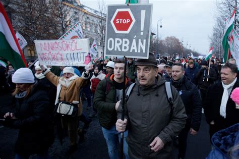 Around 10,000 in Hungary protest Orban's rule, calling new labor code a ...